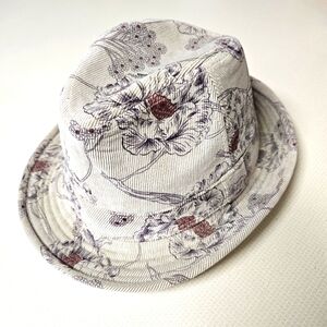 Floral corduroy fedora